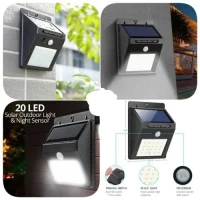 সোলার চার্জিং এলইডি সেন্সর লাইট(4 পিছ)